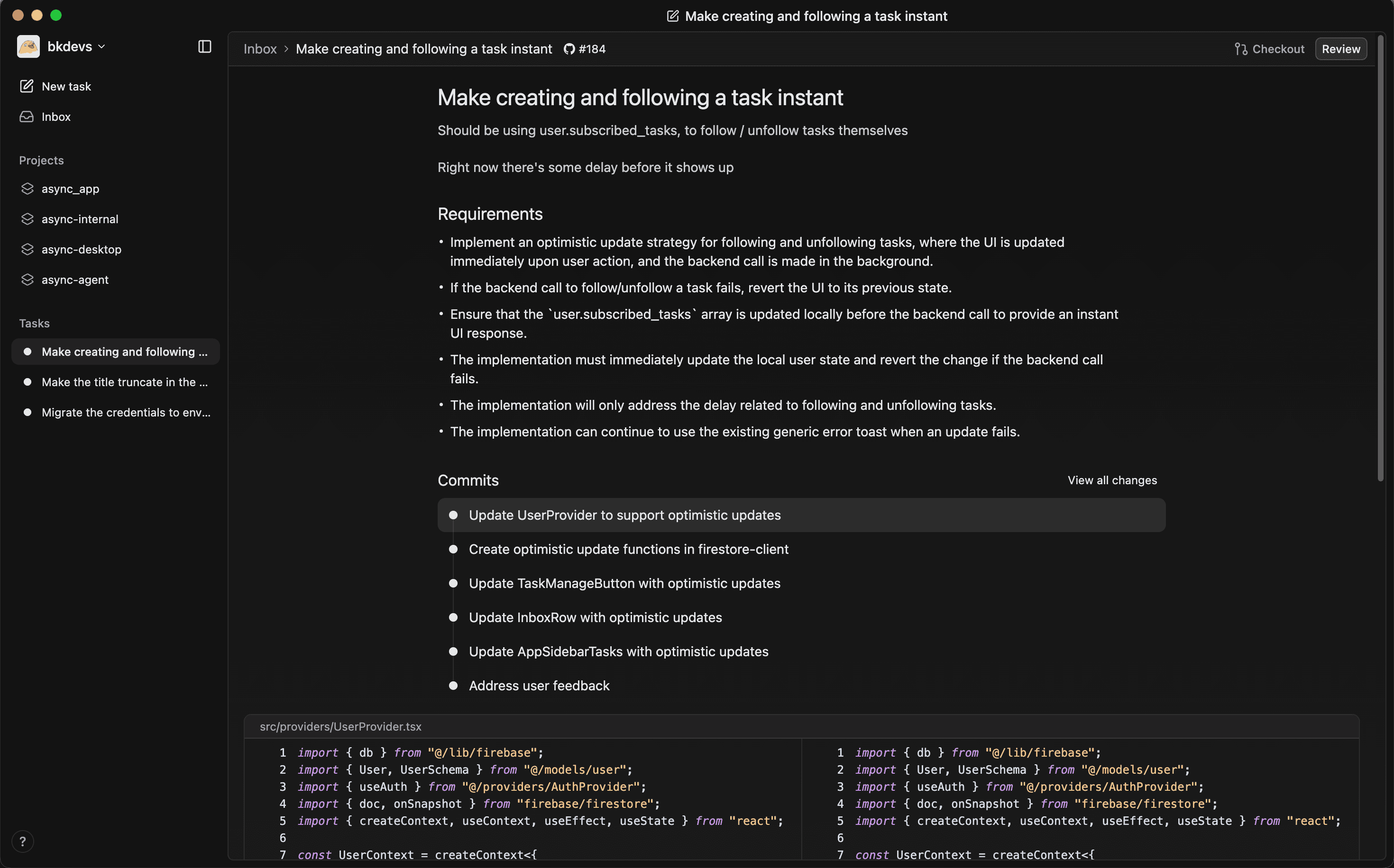 Async Desktop Screenshot