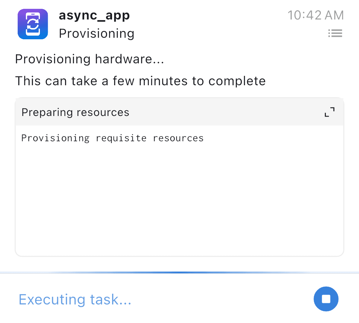 Async working on the task