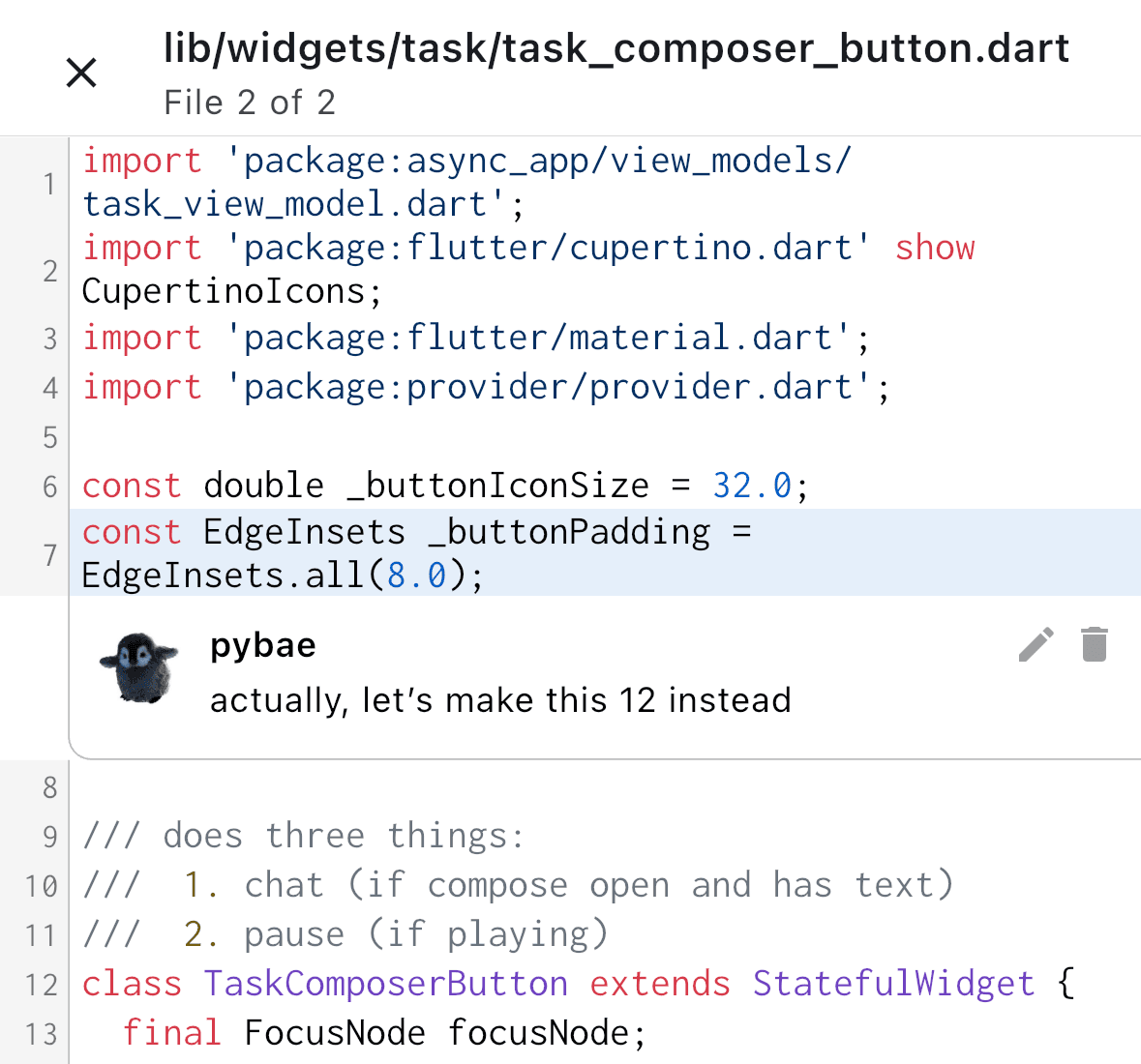 Reviewing and refining code